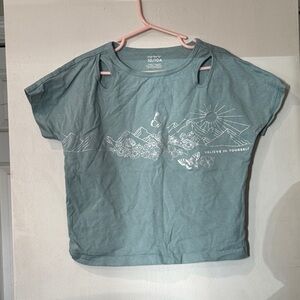 Carter's Teal Graphic Tee with Mountain Design